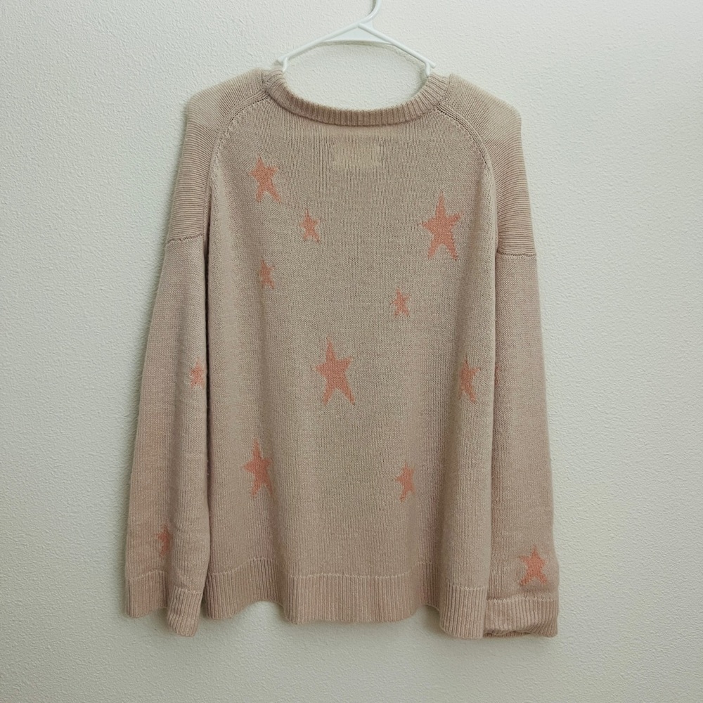 Zadig & Voltaire women's cashmere sweater with star motifs sz L - Picture 2 of 5
